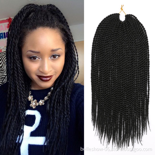 Hot sell 18 inch 30 stands wholesale Crochet Braids  Ombre synthetic crochet extension Senegalese twist hair senegalese twists